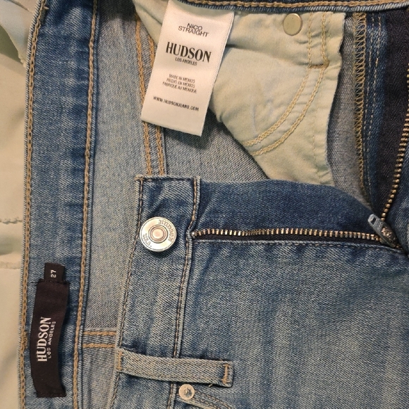 Hudson Jeans Light Blue Distressed Straight Leg Jeans - Picture 6 of 6